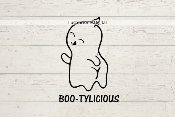 Booty Ghost: A Spooky Yet Charming Embroidery Design