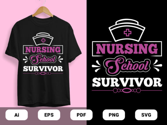 Nursing School Survivor T-shirt Design Review