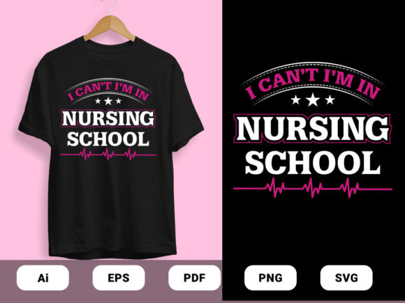 Nursing School T-shirt Design for Embroidery