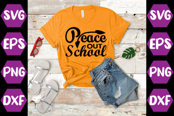 Peace out School: A Versatile Embroidery Design