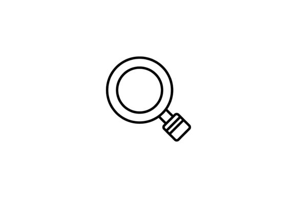 Review: School Icon Magnifying Glass Line Black