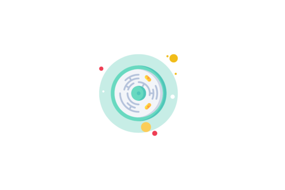School Icon Biology Circle Blue: A Versatile Design
