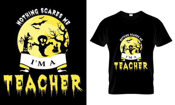 Teacher Halloween T-shirt Design: A Spooky and Fun Embroidery Project