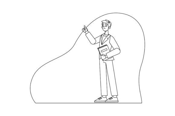 Teacher Man Illustration: A Versatile Design Choice