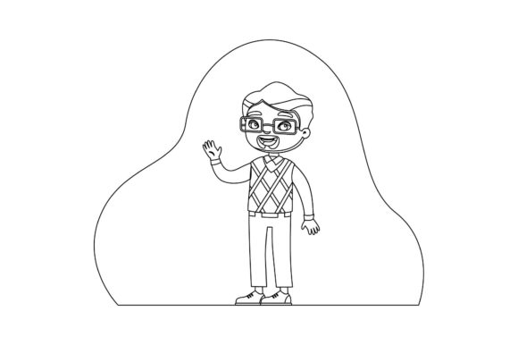 Teacher Man Vector Line Style: A Versatile Embroidery Design